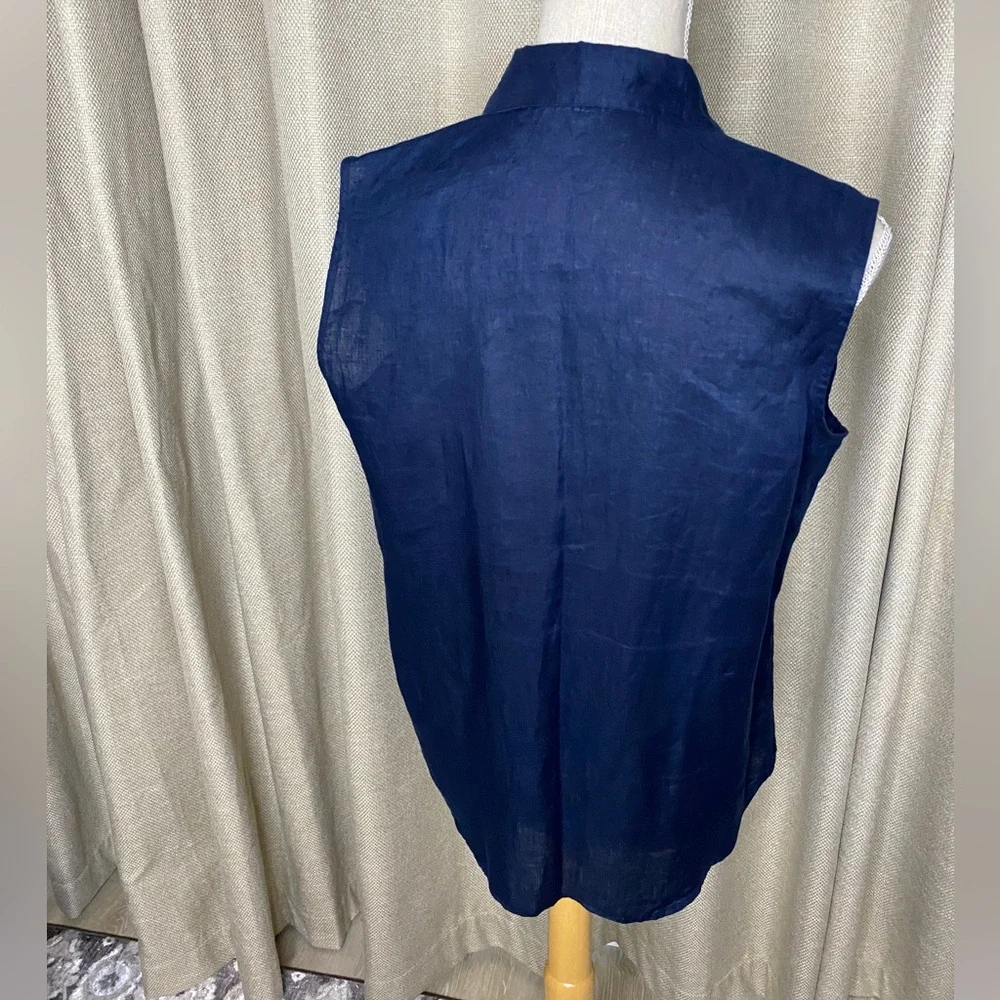 Uniqlo linen sleeveless shell. EUC Sz M - Picture 4 of 4
